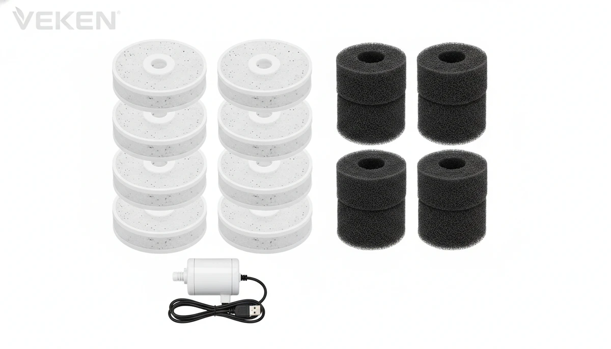 Veken pet fountain replacement pump with USB cable